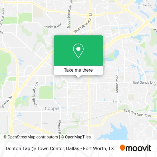 Denton Tap @ Town Center map