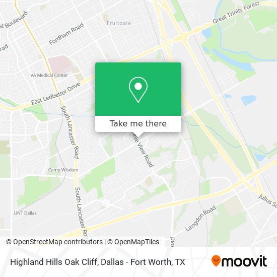 Mapa de Highland Hills Oak Cliff