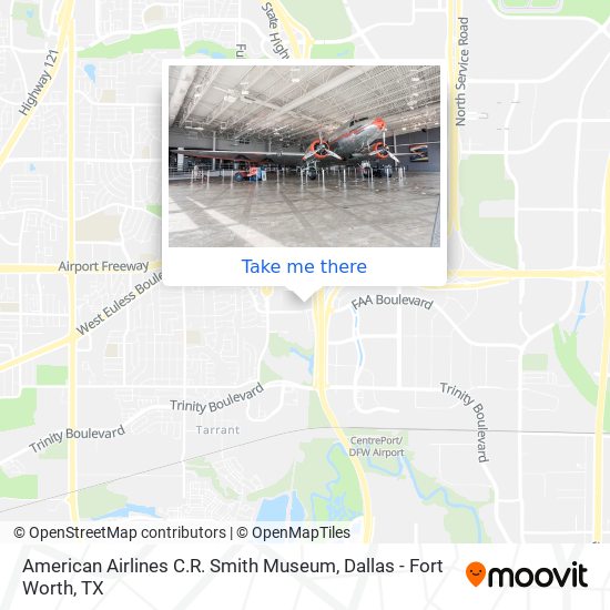 American Airlines C.R. Smith Museum map