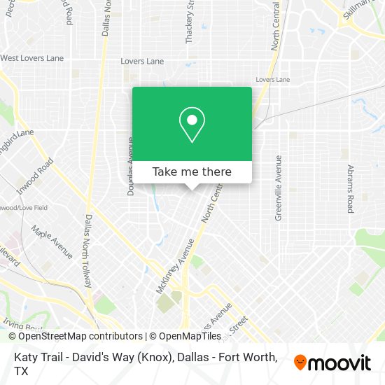 Katy Trail - David's Way (Knox) map