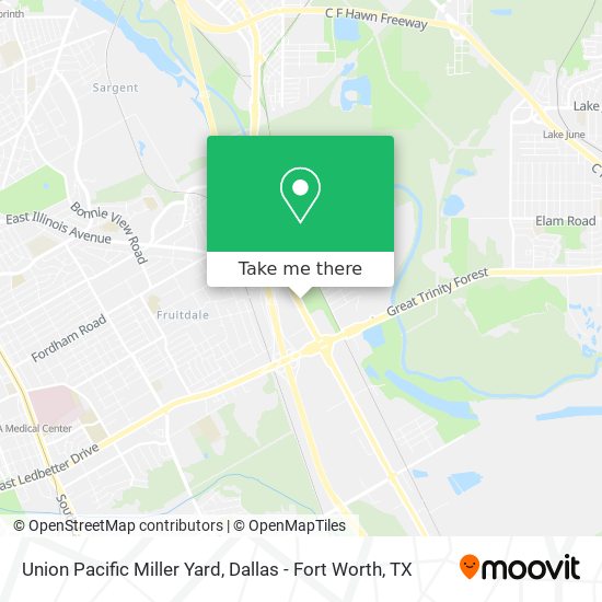 Mapa de Union Pacific Miller Yard