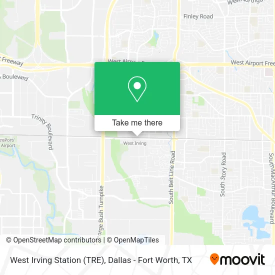 Mapa de West Irving Station (TRE)