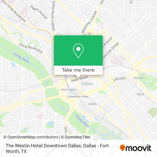 The Westin Hotel Downtown Dallas map