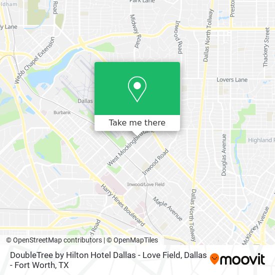 DoubleTree by Hilton Hotel Dallas - Love Field map