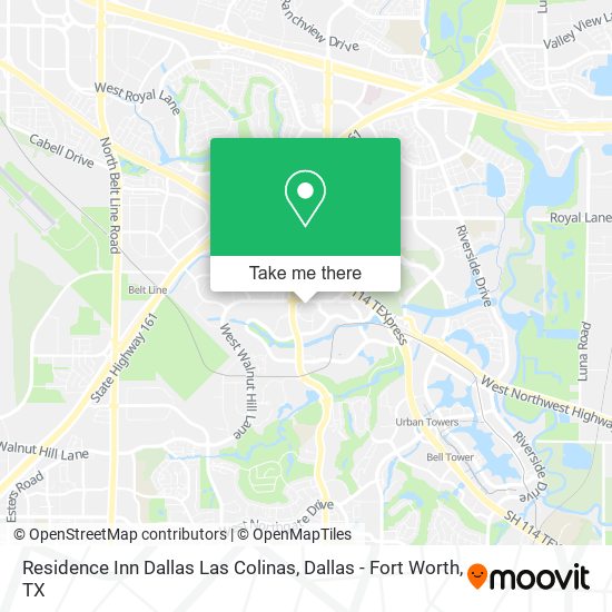 Residence Inn Dallas Las Colinas map