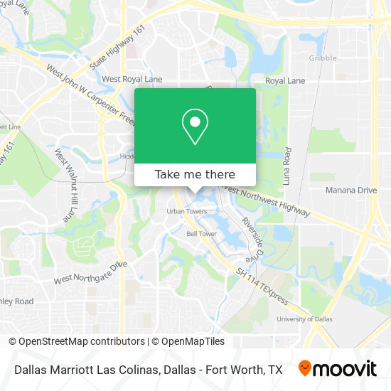 Dallas Marriott Las Colinas map