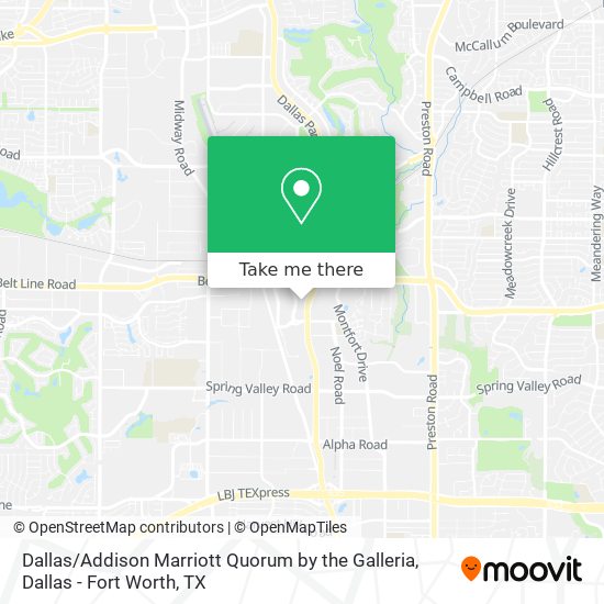 Dallas / Addison Marriott Quorum by the Galleria map