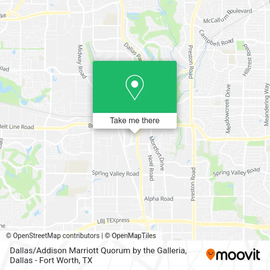 Mapa de Dallas / Addison Marriott Quorum by the Galleria