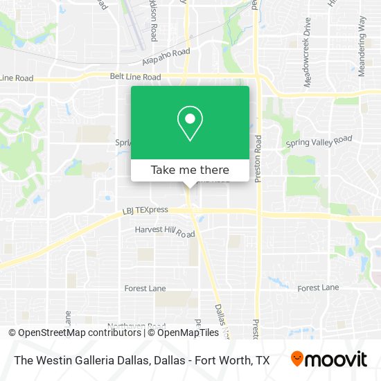 The Westin Galleria Dallas map