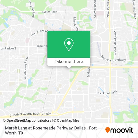Mapa de Marsh Lane at Rosemeade Parkway