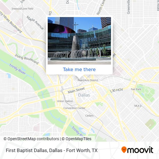 First Baptist Dallas map