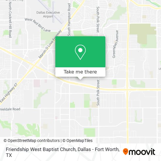 Friendship West Baptist Church map