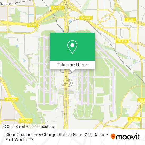 Clear Channel FreeCharge Station Gate C27 map