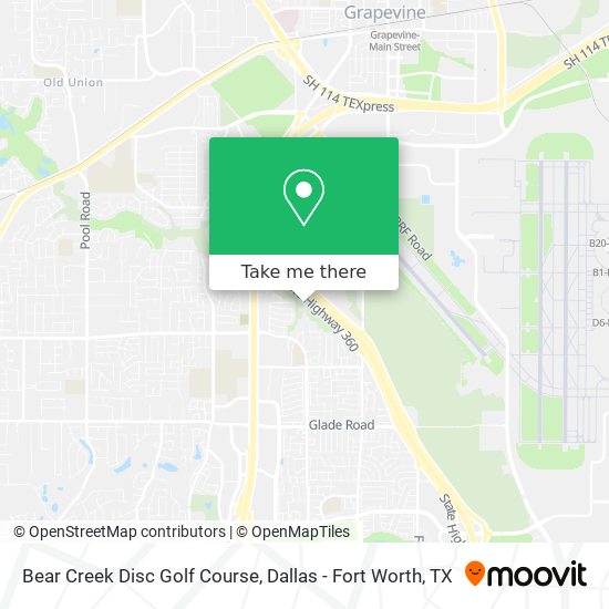 Bear Creek Disc Golf Course map