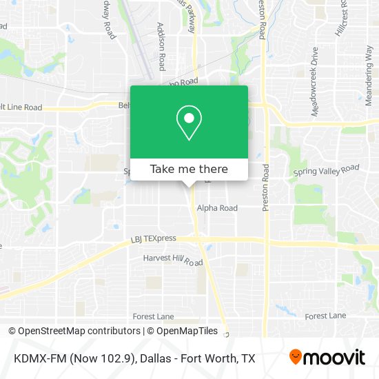 KDMX-FM (Now 102.9) map
