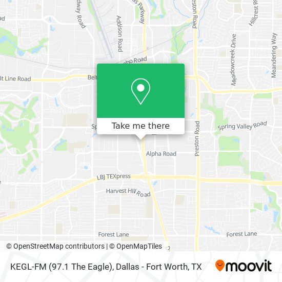 KEGL-FM (97.1 The Eagle) map