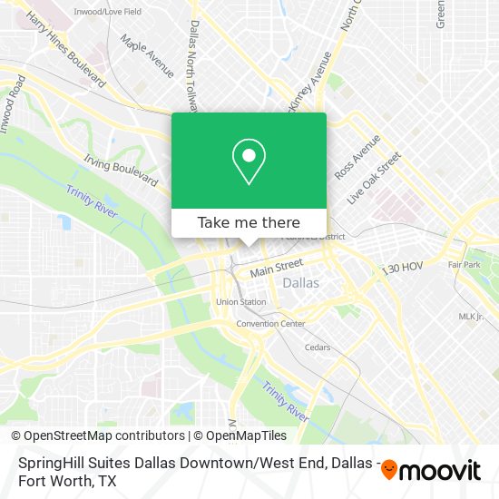 SpringHill Suites Dallas Downtown / West End map