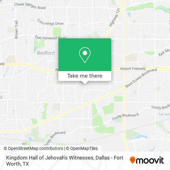Kingdom Hall of Jehovah's Witnesses map