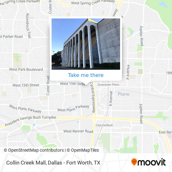 Collin Creek Mall Map How To Get To Collin Creek Mall In Plano By Bus Or Light Rail?