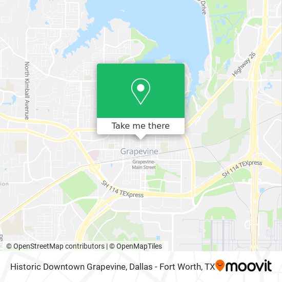 Historic Downtown Grapevine map