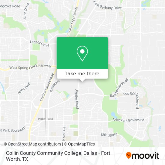 Mapa de Collin County Community College