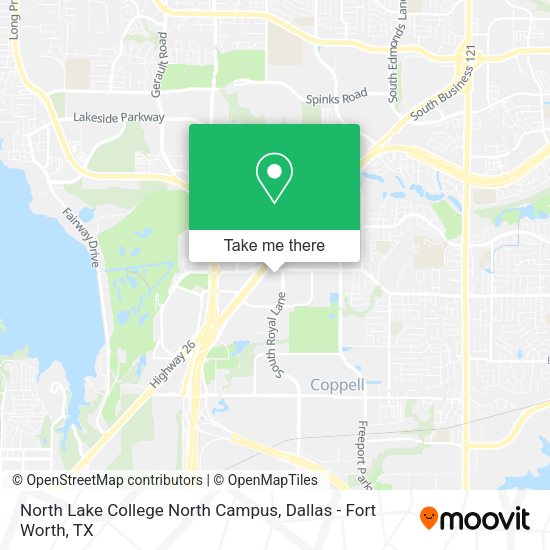 North Lake College Map How To Get To North Lake College North Campus In Coppell By Train Or Bus?