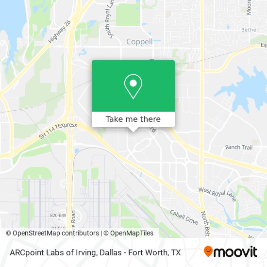 Mapa de ARCpoint Labs of Irving