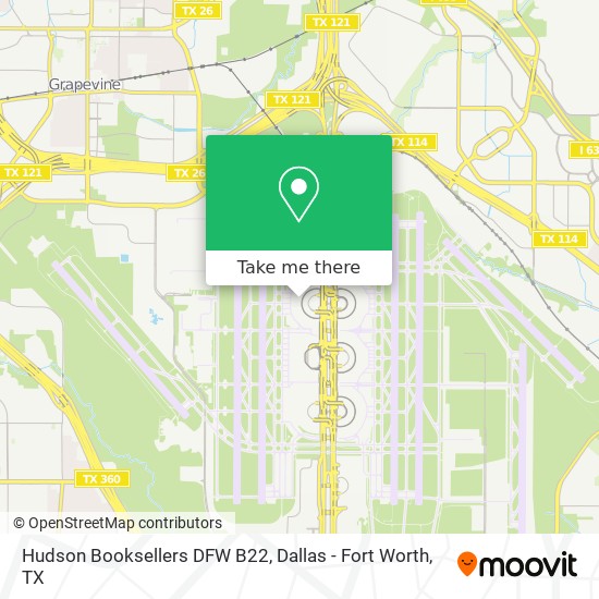 Hudson Booksellers DFW B22 map