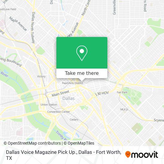 Dallas Voice Magazine Pick Up. map