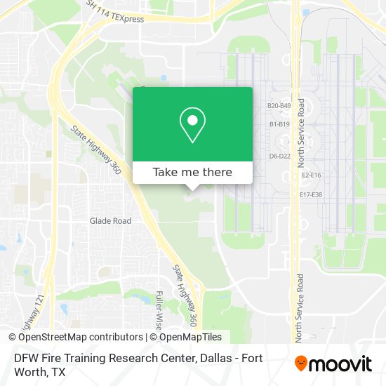 Mapa de DFW Fire Training Research Center