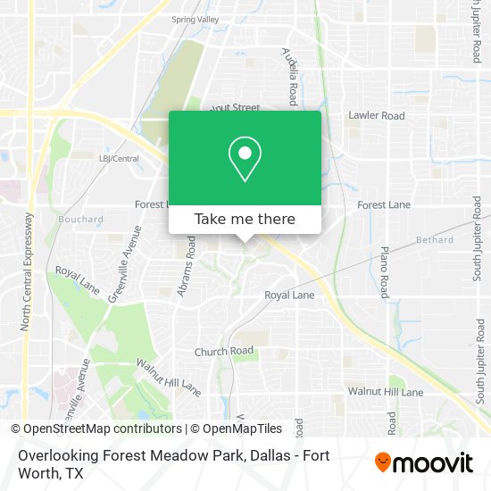 Overlooking Forest Meadow Park map