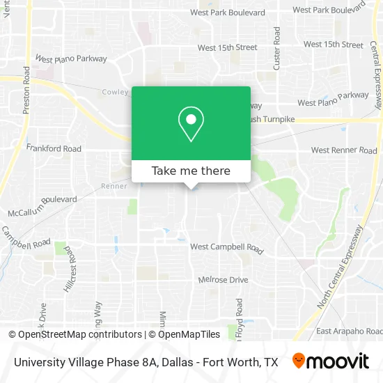 University Village Phase 8A map