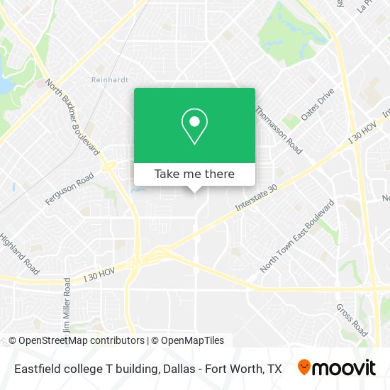 Mapa de Eastfield college T building