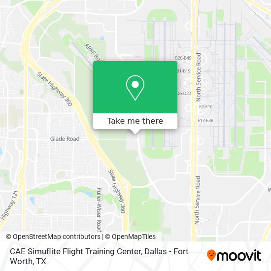 Mapa de CAE Simuflite Flight Training Center