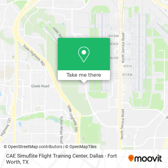 CAE Simuflite Flight Training Center map