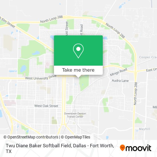 Mapa de Twu Diane Baker Softball Field
