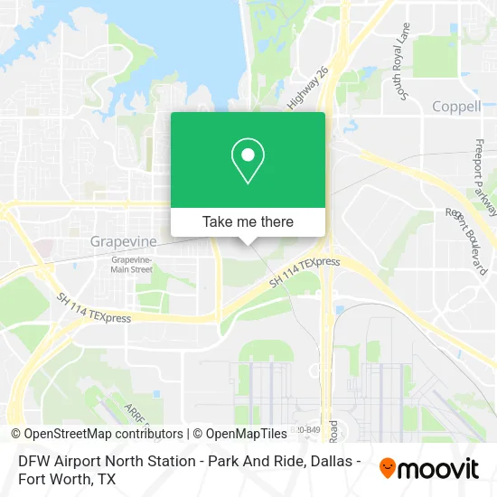 DFW Airport North Station - Park And Ride map