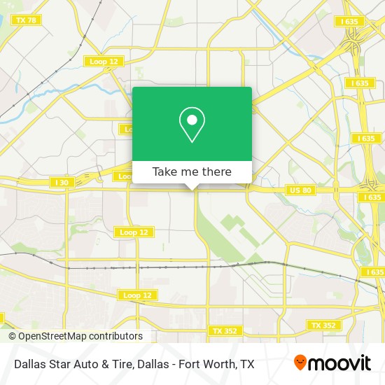 Dallas Star Auto & Tire map