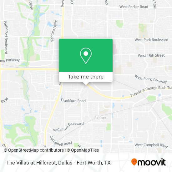 Mapa de The Villas at Hillcrest
