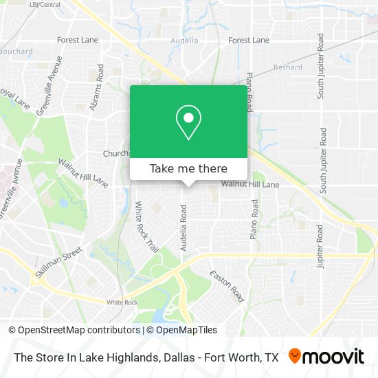 The Store In Lake Highlands map