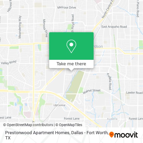 Mapa de Prestonwood Apartment Homes