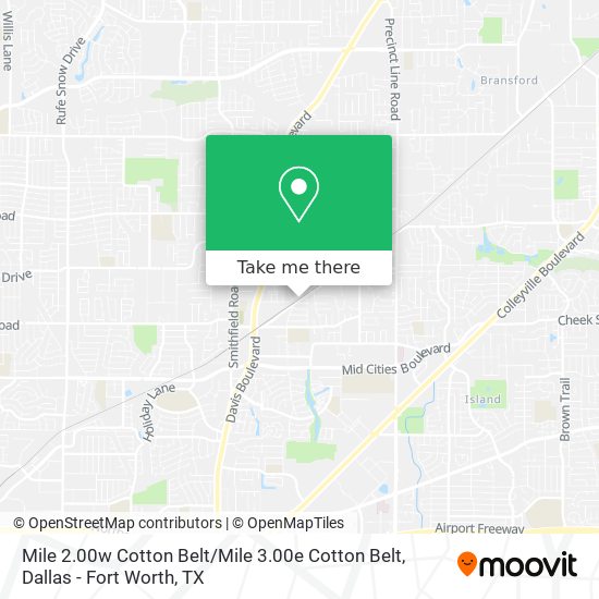 Mile 2.00w Cotton Belt / Mile 3.00e Cotton Belt map