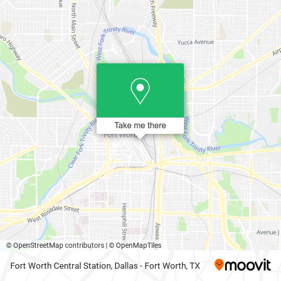 Fort Worth Central Station map