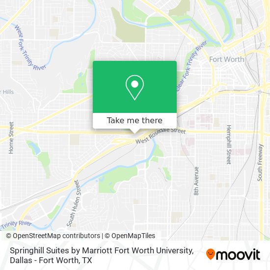 Mapa de Springhill Suites by Marriott Fort Worth University