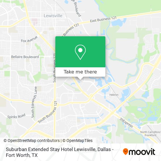 Suburban Extended Stay Hotel Lewisville map