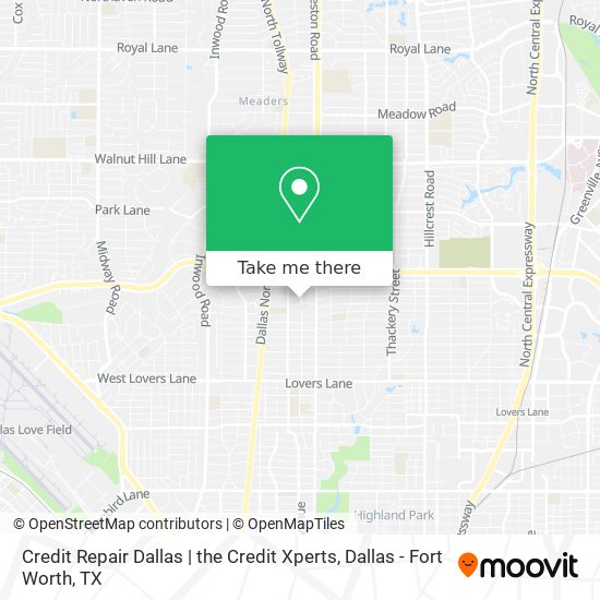 Mapa de Credit Repair Dallas | the Credit Xperts