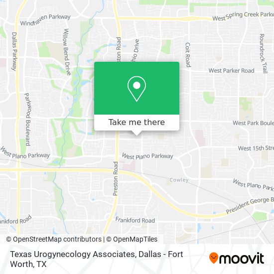 Mapa de Texas Urogynecology Associates