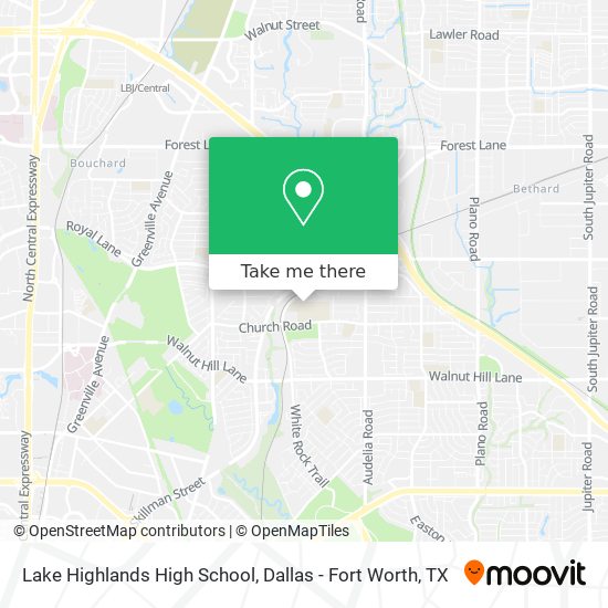 Mapa de Lake Highlands High School