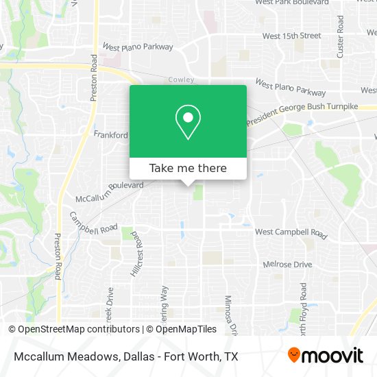 Mccallum Meadows map