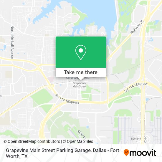 Grapevine Main Street Parking Garage map